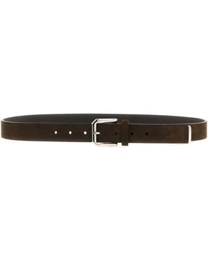 Brunello Cucinelli Bull Skin Regular Belt - Black