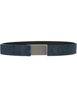 Bottega Veneta Intrecciato Woven Belt - Blue