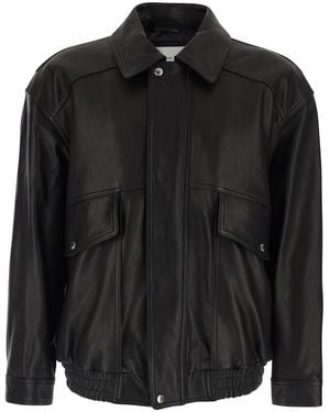 DUNST Jacket Udju6A103Bk With Classic Collar And Two Front Pockets - Black