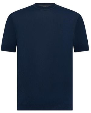 Low Brand Crewneck Jumper Recycled Viscose - Blue