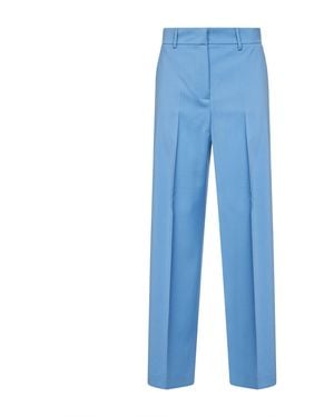 Weekend by Maxmara Palazzo Pants Virgin Wool - Blue