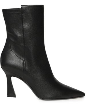 Stuart Weitzman 5050 Vinnie Leather Ankle Boots - Black