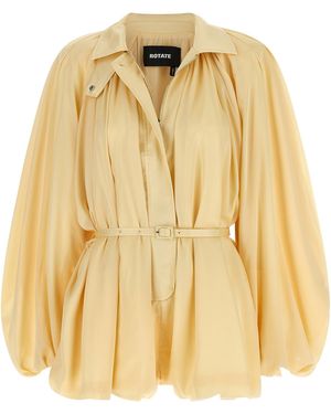 ROTATE BIRGER CHRISTENSEN Chiffon Jumpsuit Polyester Jumpsuits - Metallic