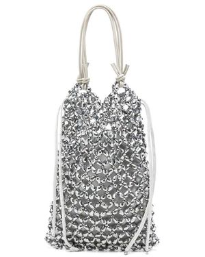 STAUD Tote Bag Crystal Mesh - Gray