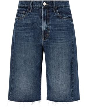 Mother 'The Half-Pipe Bermuda Fray' Bermuda Shorts - Blue