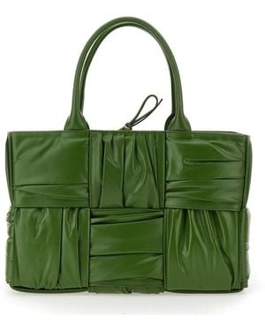 Bottega Veneta Tote Bag Small Bow Calfskin Handbags - Green