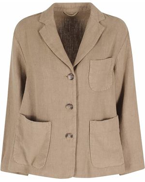 Kiltie Giacca Petra Lino Fodera: Cotone Blazer - Natural