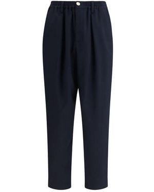 Marni Wool Oves Aries Casual Trousers - Blue
