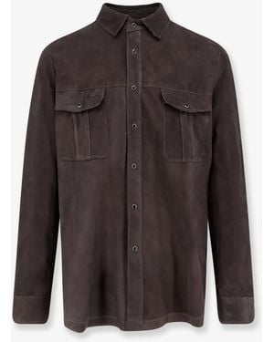 DFOUR® Suede Shirt - Brown