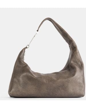 Rick Owens Sac Porté Épaule Cropped Gemini Bag Washed - Brown