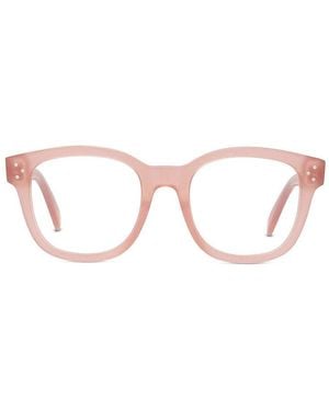 Celine Eyeglasses Square Full Rim, Shiny Frame And Clear Demo Lenses Lens Cl50098I074 - Brown