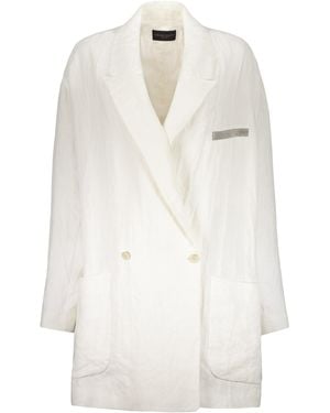 Fabiana Filippi Double Breasted Blazer - White