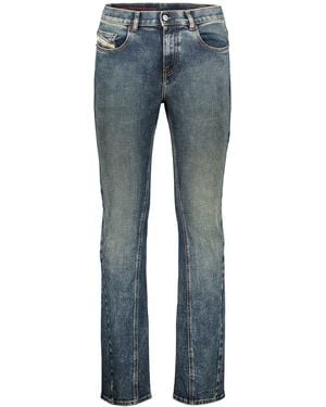 DIESEL Dark Slim Jeans With Elegant Details - Blue