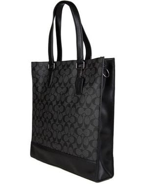 COACH Tote Bag- Calf Leather Tote-Bags - Black