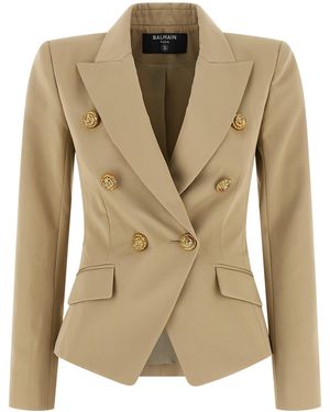 Balmain Double-Breasted Blazer - Natural