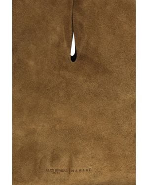 Manebí Handbag Louis Suede Calf Leather Shoulder Bags - Natural