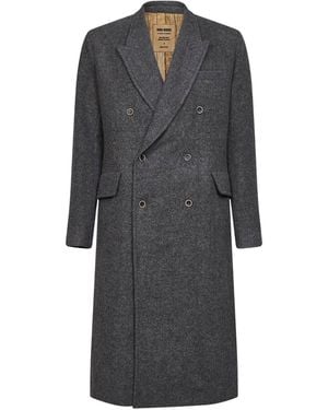 Uma Wang Virgin Wool Riccardo Double-Breasted Coat - Grey