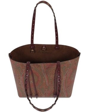 トートバッグ ETRO ARNICA 1984 LARGE TOTE BAG IN COATED CANVAS MEDIUM ETRO ESSENTIAL ARNICA BAG WITH CLUTCH | Etro Arnica