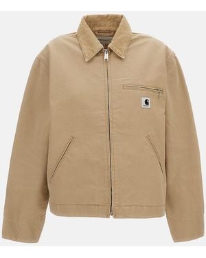 Carhartt Og Detroit Jacket Dearborn Canvas - Natural