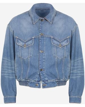 Versace Jacket Cotton Denim - Blue