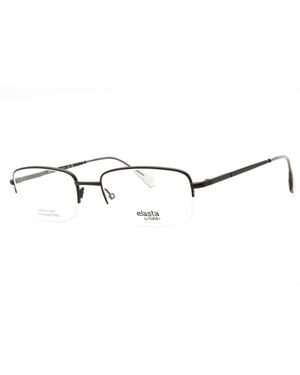 Elasta Elasta E7244 Rectangular Metal Eyeglasses - Black