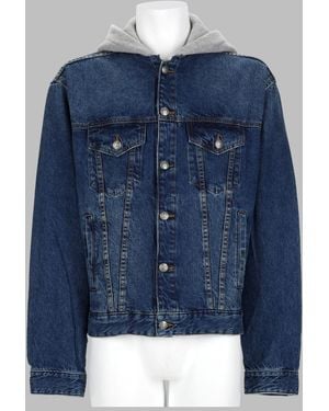 Palm Angels Jacket Cotton Denim - Blue