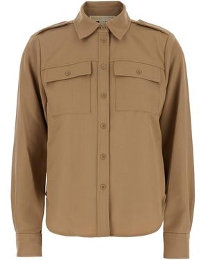 MICHAEL Michael Kors Shirt With Patch Pockets On The Chest - Brown