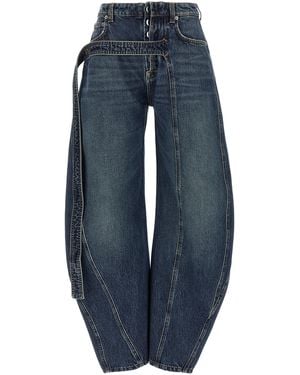 Jean Paul Gaultier 'The Denim Strap' Jeans - Blue