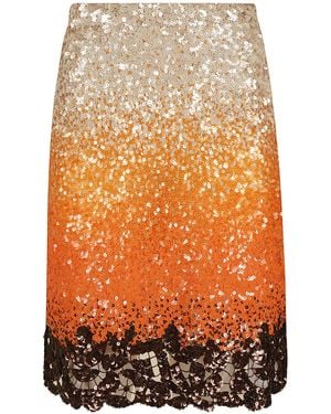 Ermanno Scervino Micropaillettes Degrade Poliestere Abbigliamento Donna - Orange