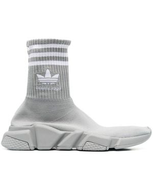BALENCIAGA X ADIDAS Speed 2.0 Lt Sock Trainers - Grey