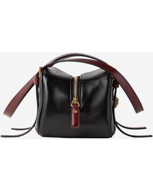 Versace Bowling Bag Emblème Nappa Leather Shoulder - Black