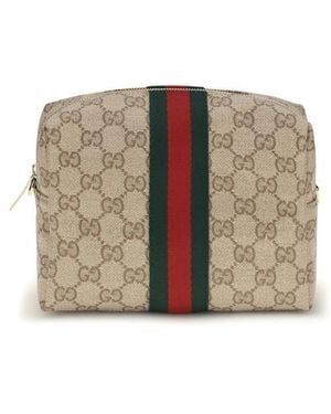 Gucci Beige Fabric Shoulder Bag - Gray