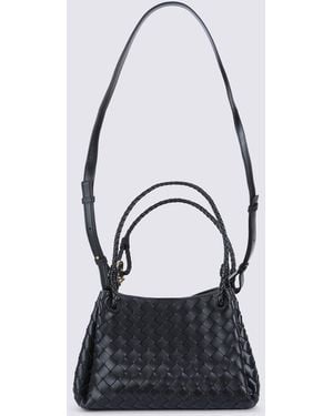 Bottega Veneta Leather Parachute Top Handle Bag - Black