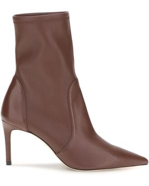 Stuart Weitzman Power Ankle Boots Calf Leather Bos Taurus - Brown