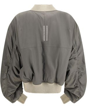 Rick Owens Bomber Jacket Secchia Flight Lamb Leather - Gray