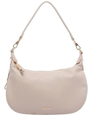 Liu Jo Medium Logo Hobo Bag - Gray