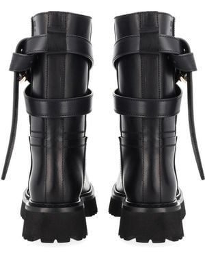 Moschino Moschino Tie-Me Leather Boot - Black