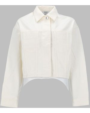 Maison Kitsuné Trucker Jacket Denim Cotton - White