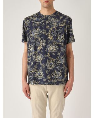 Etro T-Shirt Roma Fantasia M/C T-Shirt - Blue