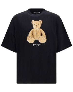 Palm Angels Cotton T-Shirt - Blue