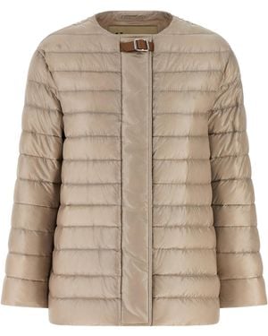 Herno Leather Strap Down Jacket Polyamide Jacket, Parka, Casual - Natural