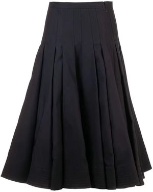 Valentino Pleated Panelled Skirt - Blue