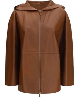 Max Mara Cinoso Leather Jacket - Brown