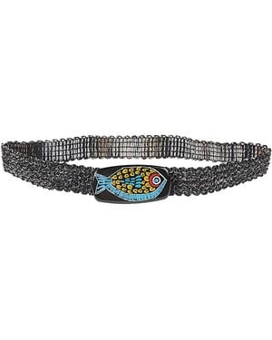 Exquisite J Belts Main Material: Raffia - Black