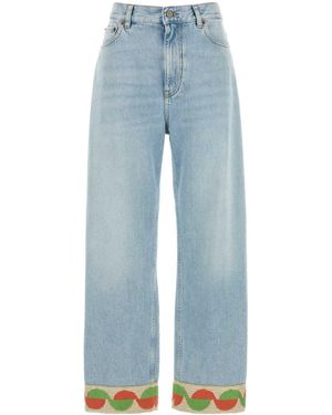 デニム・ジーパン Valentino Garavani Denim Jeans With Printed Edges Valentino Garavani Denim Jeans With Printed Edges in Blue | Lyst