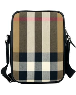 Burberry Paddy Check Crossbody Bag Canvas - Black