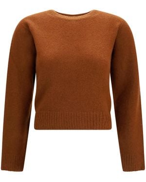 Tom Ford Cashmere And Silk Jumper - Brown