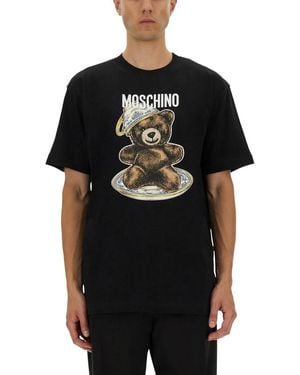 Moschino T-Shirt With Print - Black