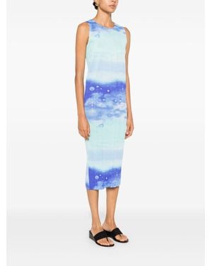 Pleats Please Issey Miyake Dresses Polyester - Blue