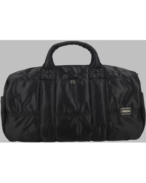 Porter-Yoshida and Co Weekender Bag Tanker Drum Nylon Luggage - Black